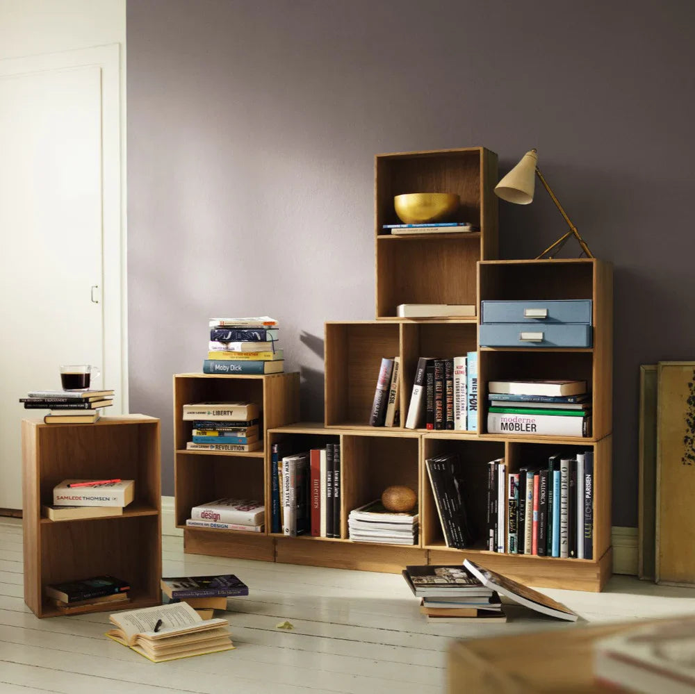 FDB Møbler Bookcase plinth in solid oak, designed by Mogens Koch