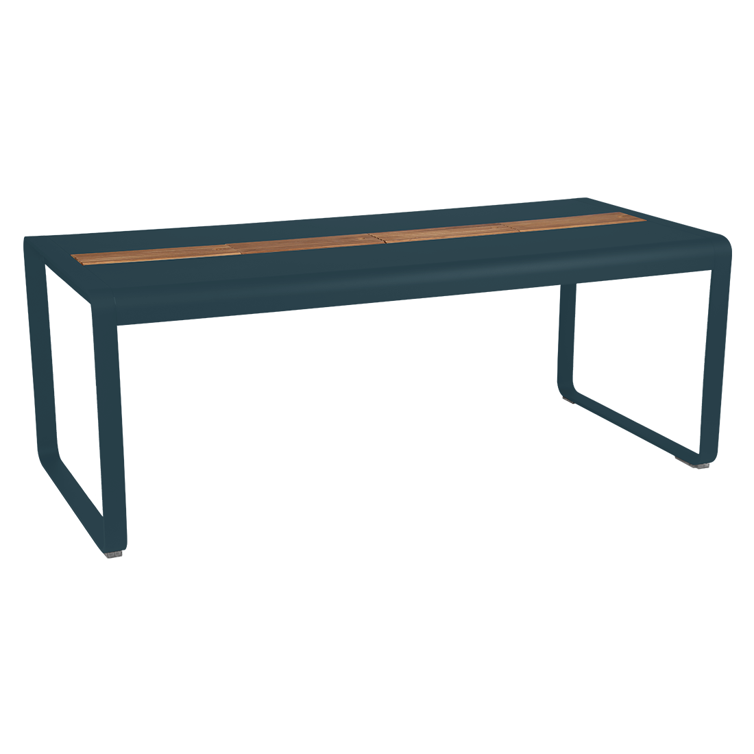 Fermob Bellevie Table 77 x 35.5" with Storage in Acapulco Blue - Fermob Outdoor Furniture