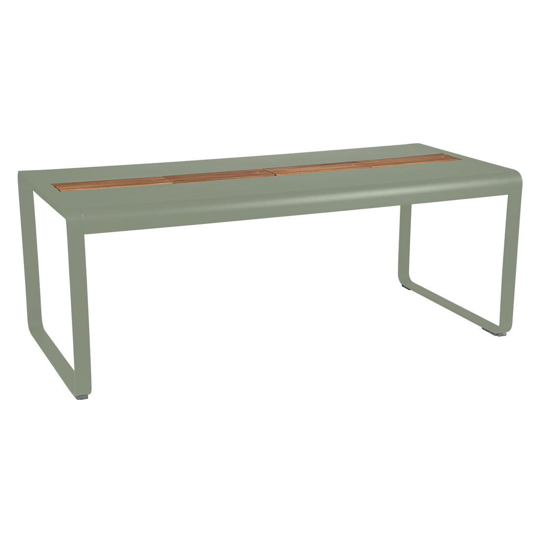 Fermob Bellevie Table 77 x 35.5" with Storage in Cactus - Fermob Outdoor Furniture