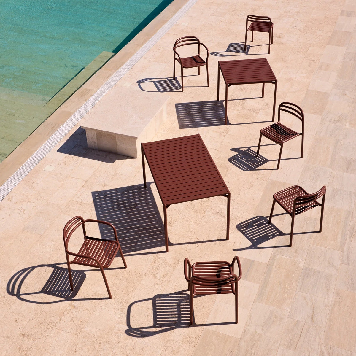 Cane-line Bliss Armchair in Desert red, aluminum