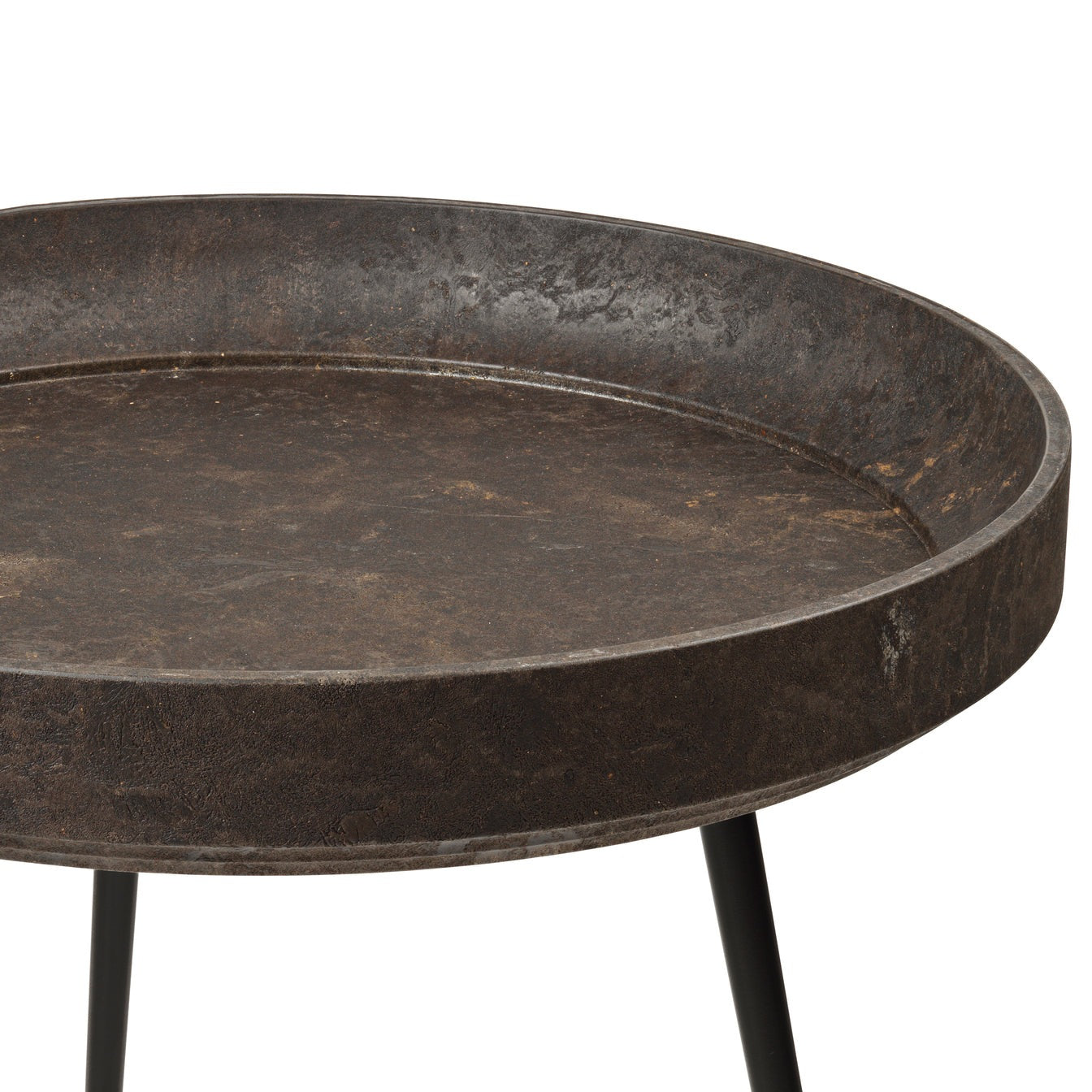 Mater Bowl Table Recycled Edition in Matek recycled coffee-shell composite, the Mater Bowl Table designed by Ayush Kasliwal