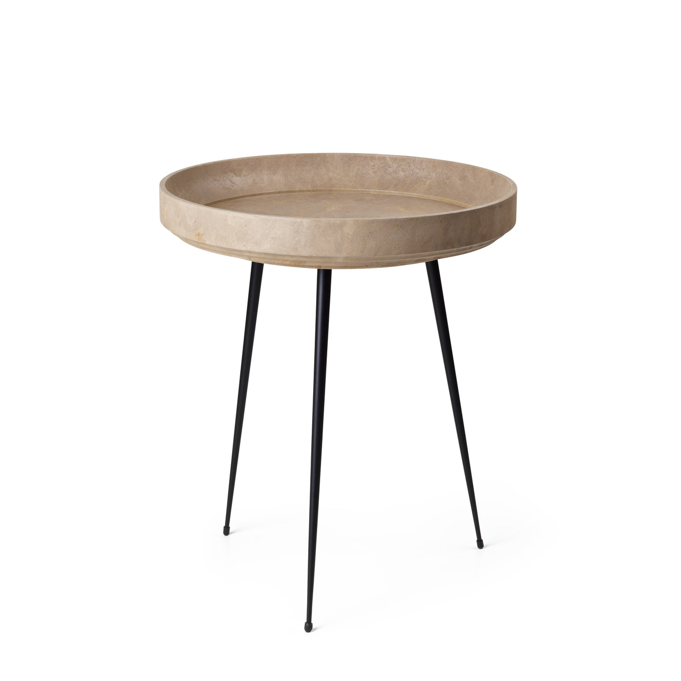 Mater Bowl Table Recycled Edition in Matek recycled coffee-shell composite, the Mater Bowl Table designed by Ayush Kasliwal