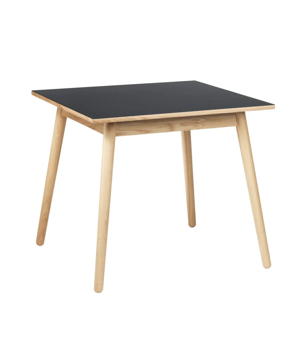 FDB Møbler Dining table in solid oak (dark grey), designed by Poul M. Volther