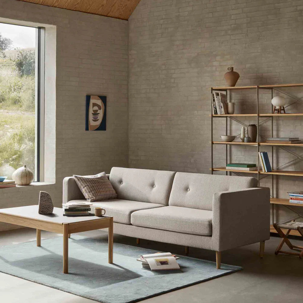 FDB Møbler Coffee Table in solid oak (beige), designed by Jørgen Bækmark
