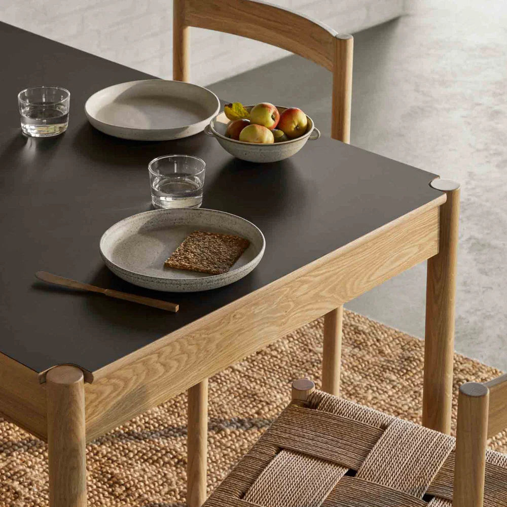 FDB Møbler Dining table in solid oak (beige/neutral), designed by Jørgen Bækmark
