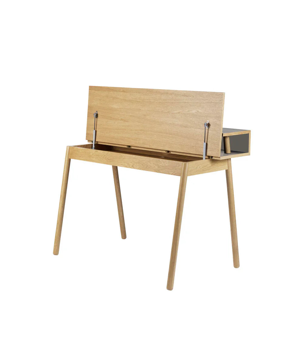 FDB Møbler Nørrebro Desk in solid oak styled in an interior setting