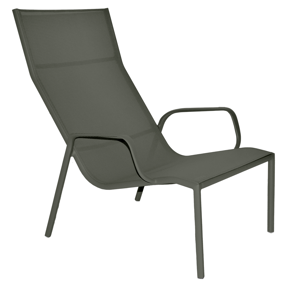 Fermob Cadiz Lounge Armchair in Rosemary powder-coated steel, outdoor lounge from France