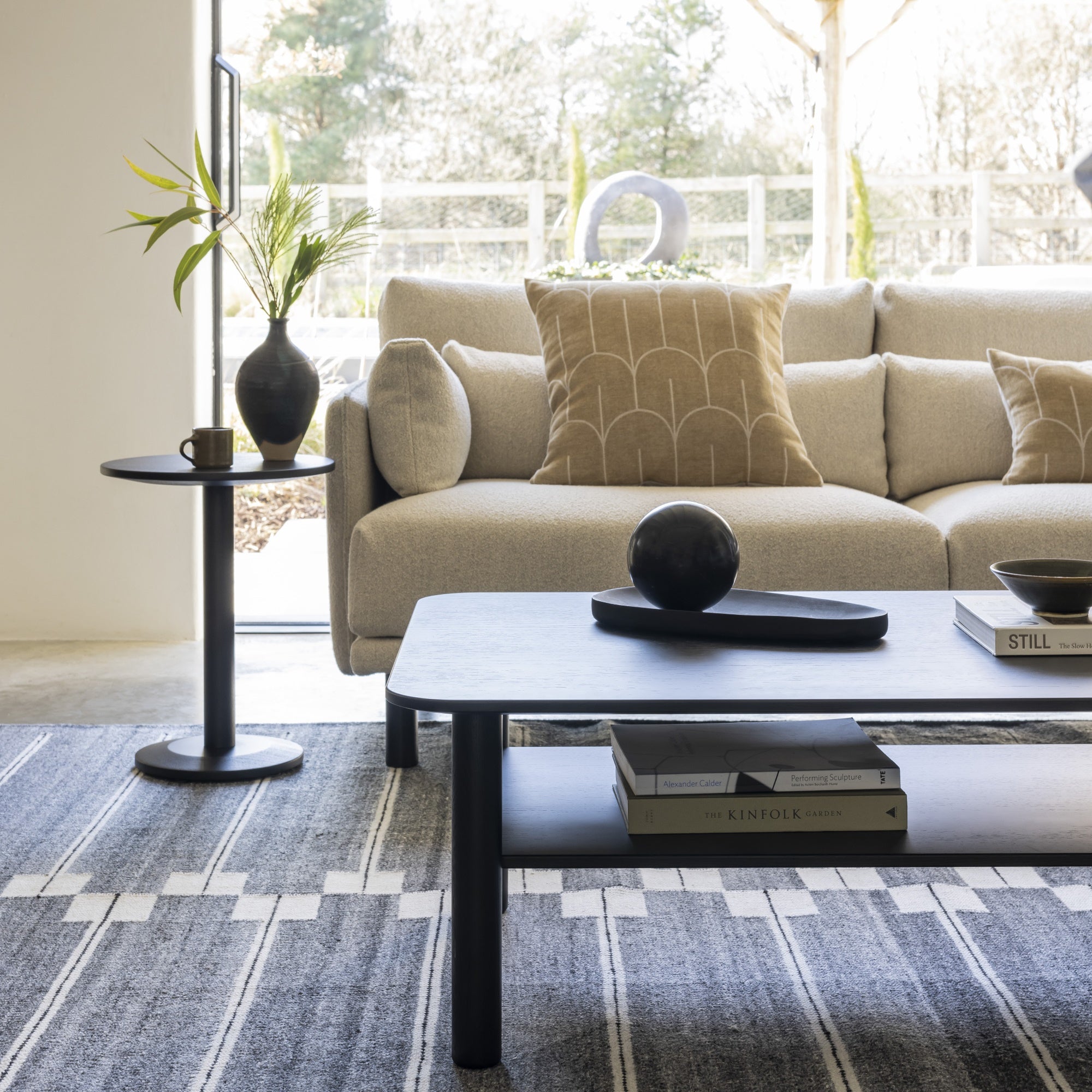 Port Rectangular Coffee Table with Linn Sofa, lifestyle