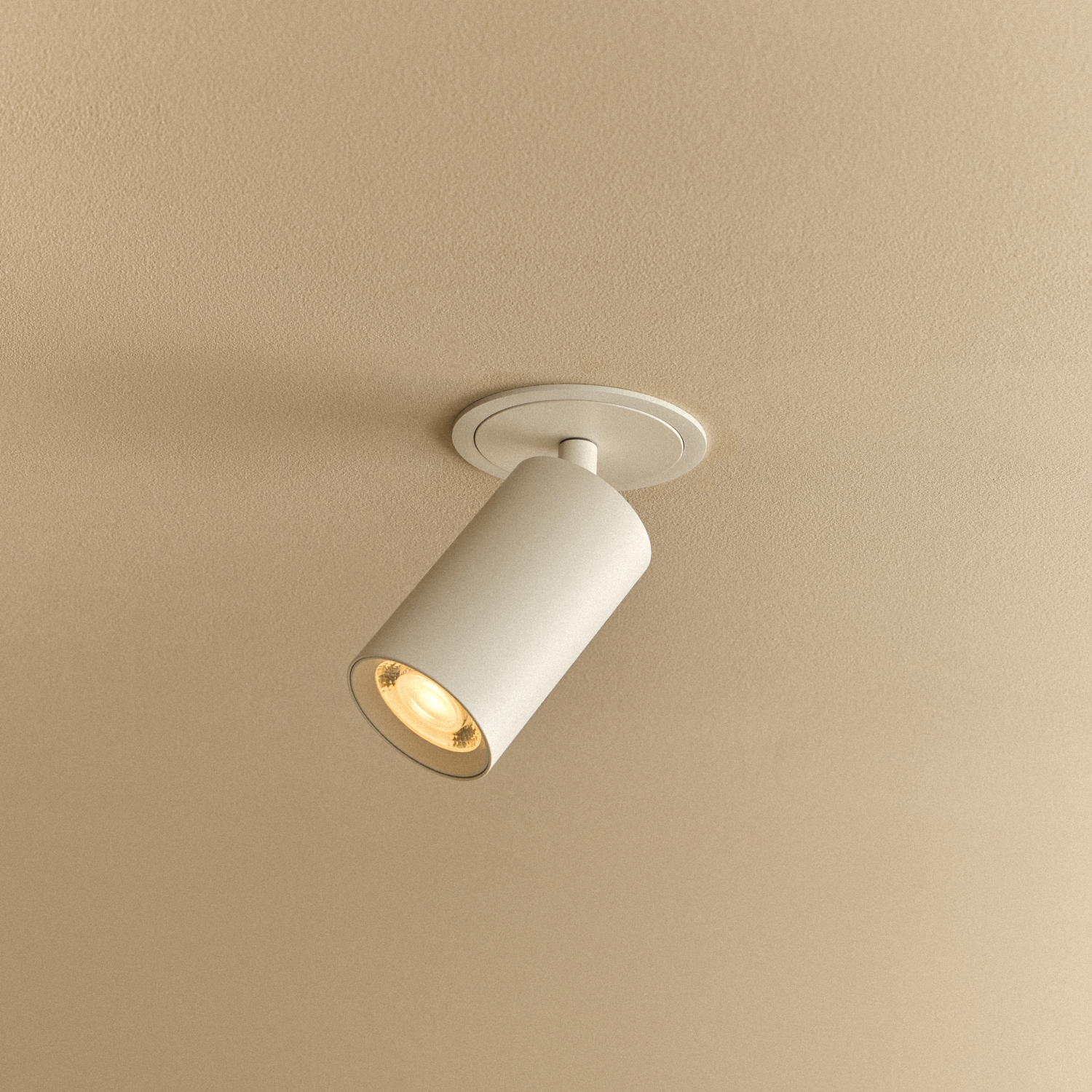 Core Recessed Spotlight in White, unlit