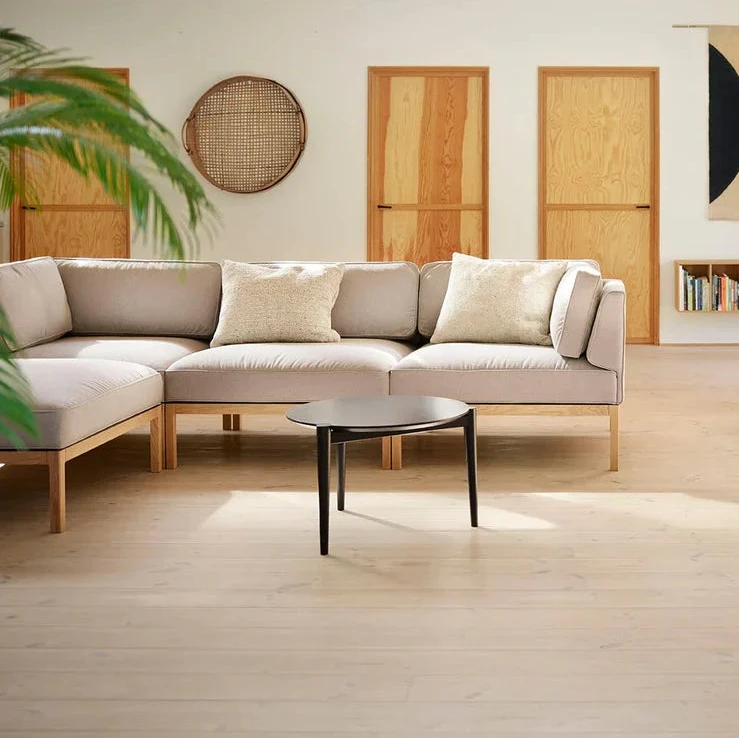FDB Møbler Søs Coffee table in black-stained solid oak (jet black), designed by Stine Weigelt