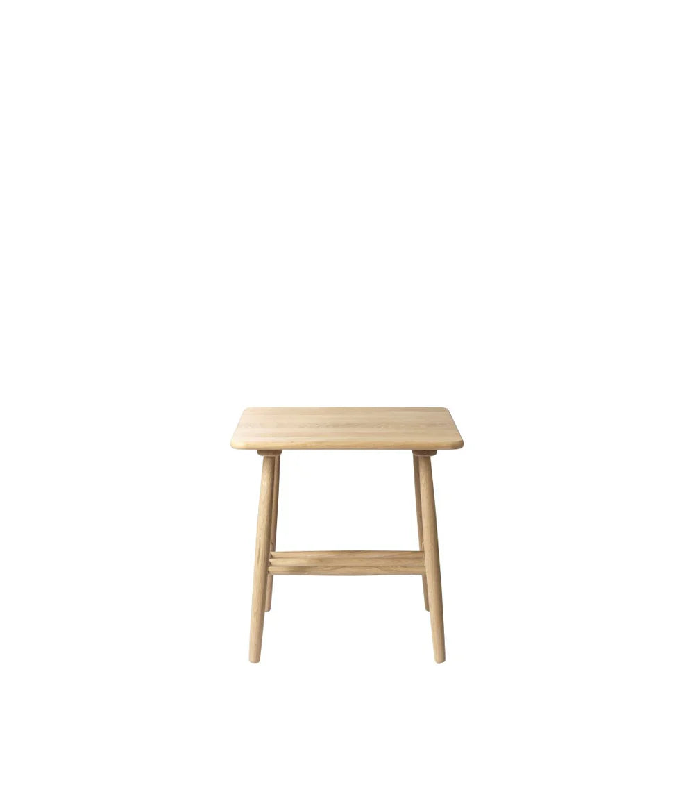 FDB Møbler Corner table in natural solid oak, designed by Poul M. Volther