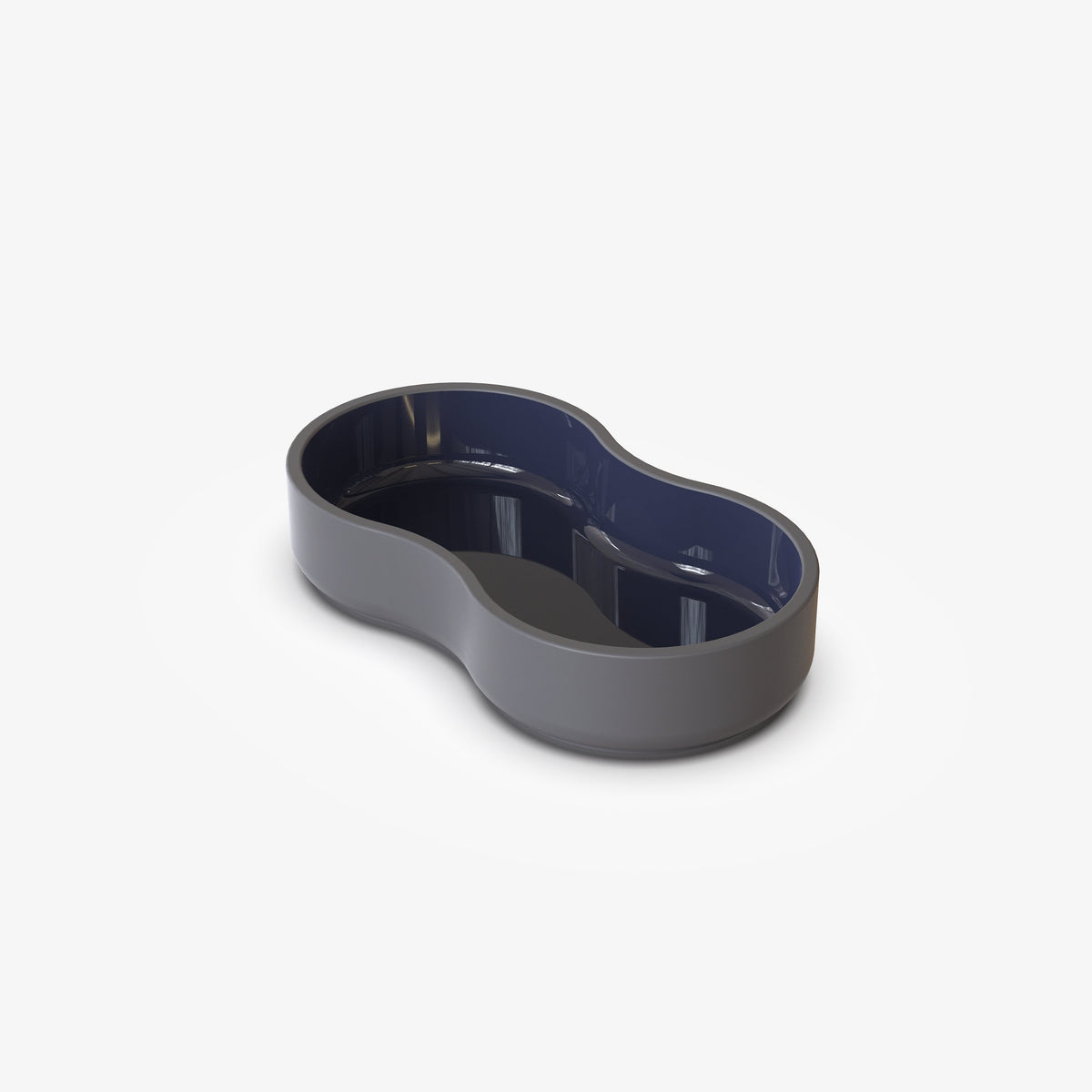Case Dip Bowl Large in Blue, solid-colored porcelain
