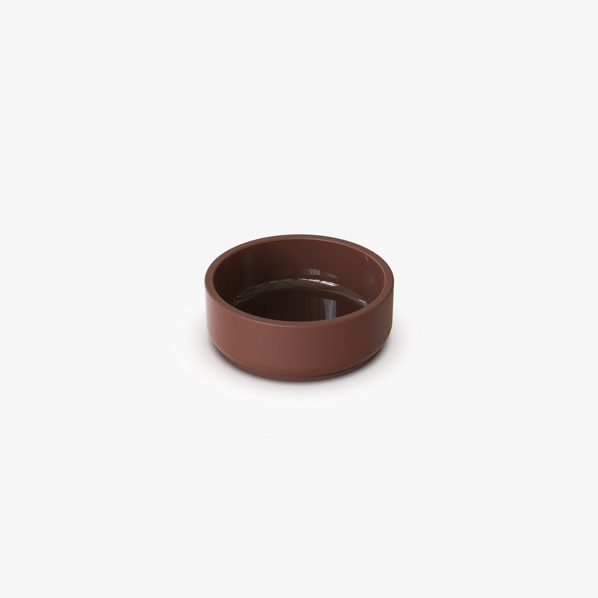Case Dip Bowl Small in Brown, solid-colored porcelain