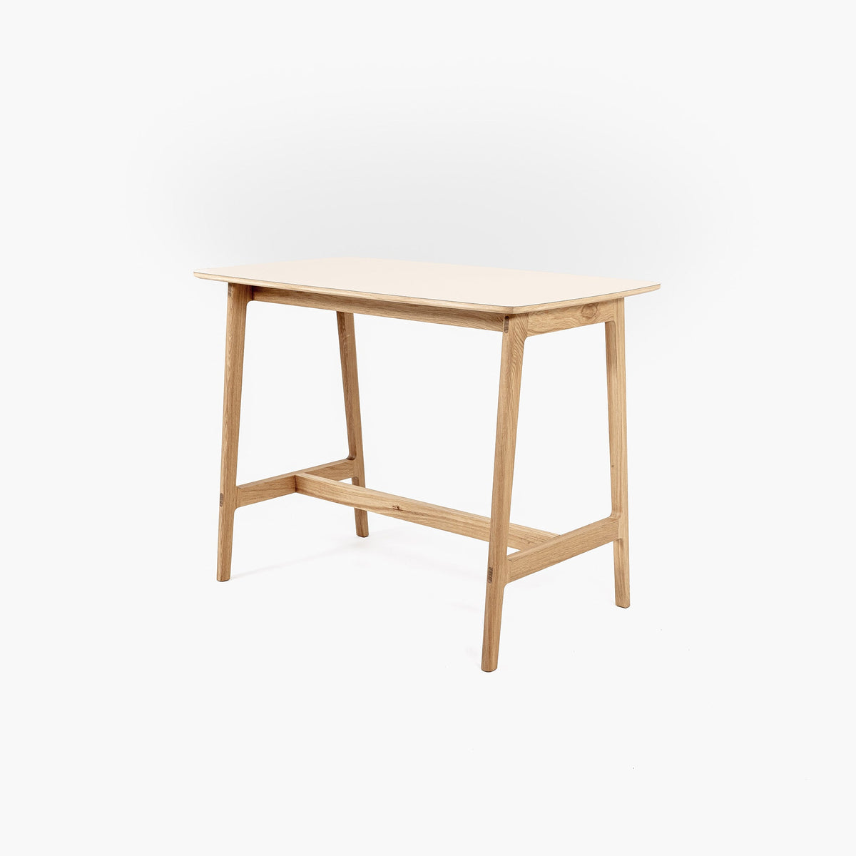 Case Dulwich Bar Table in Oak / HPL Sable, solid oak with sable laminate top
