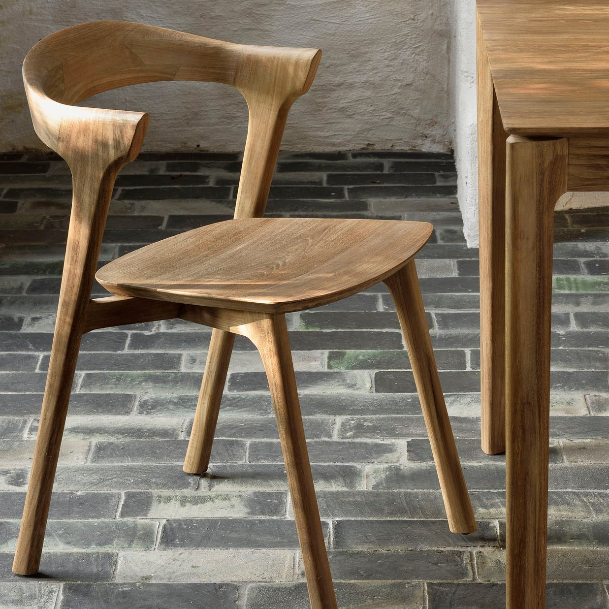 Ethnicraft Bok Dining Chair, FSC-certified solid wood furniture by Belgian brand