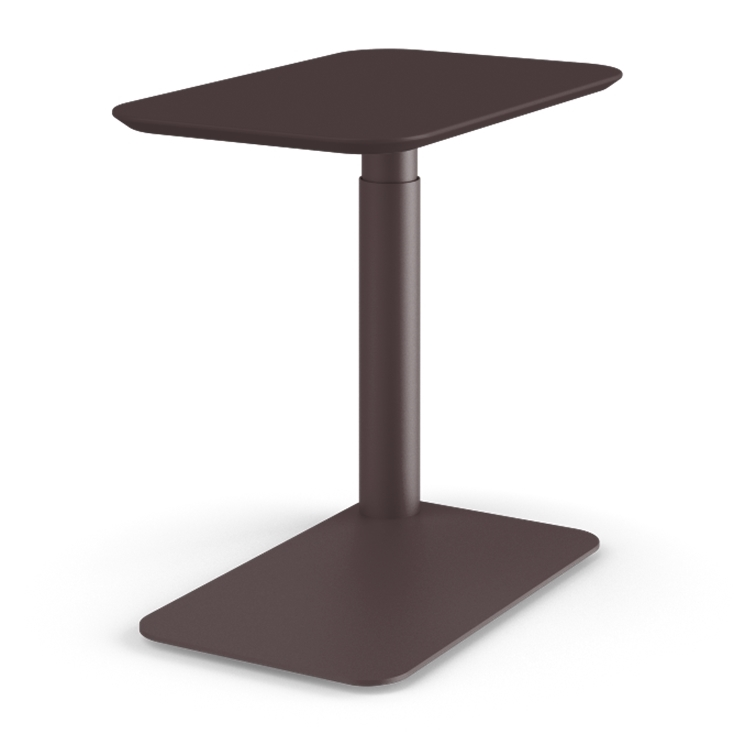 Humanscale Float Micro height-adjustable desk in Yellow, B Corp climate-positive office design