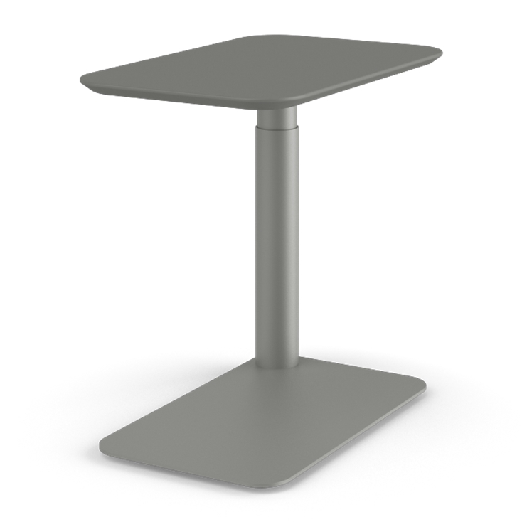 Humanscale Float Micro height-adjustable desk in Grey, B Corp climate-positive office design