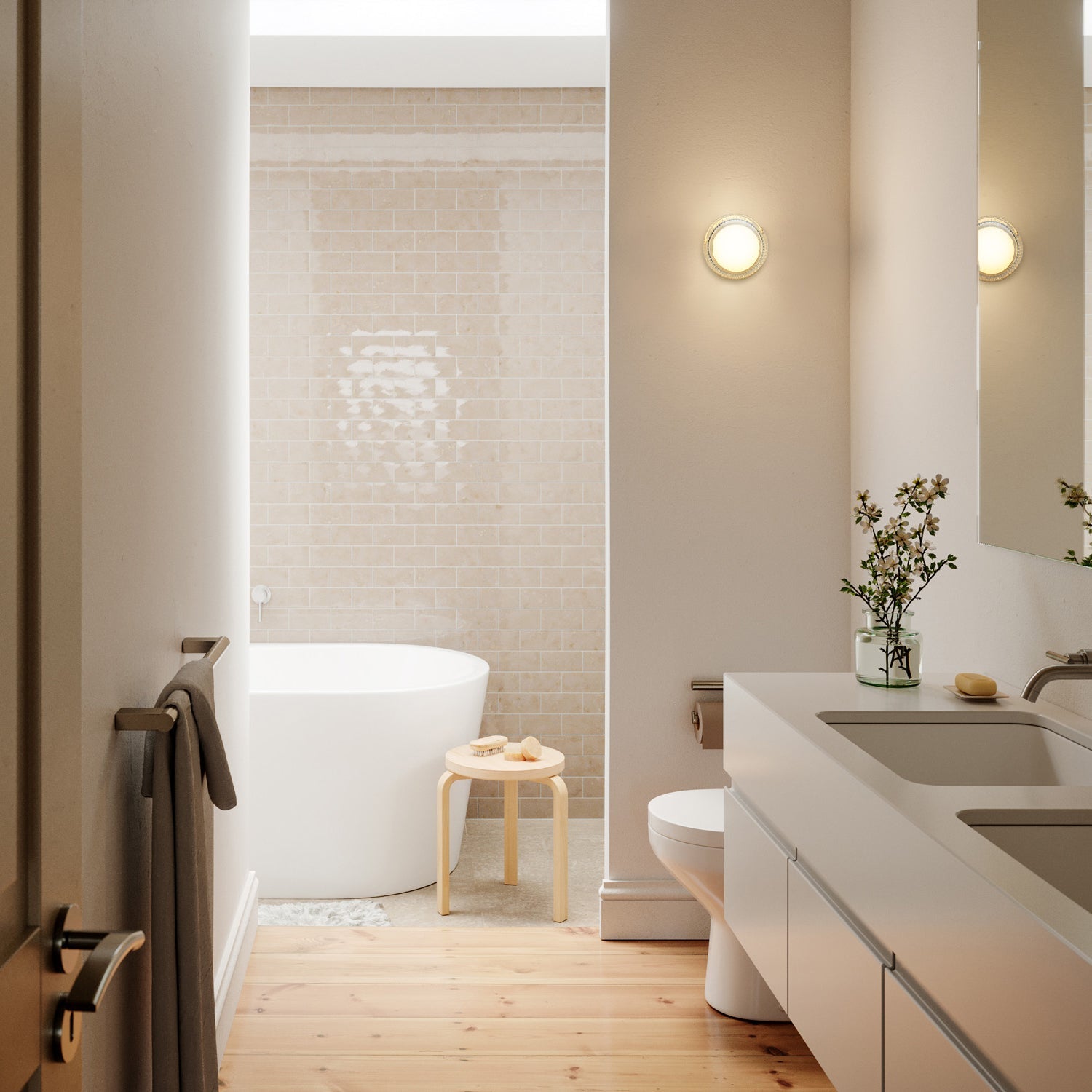 Firth Wall Light in White, lifestyle view 2