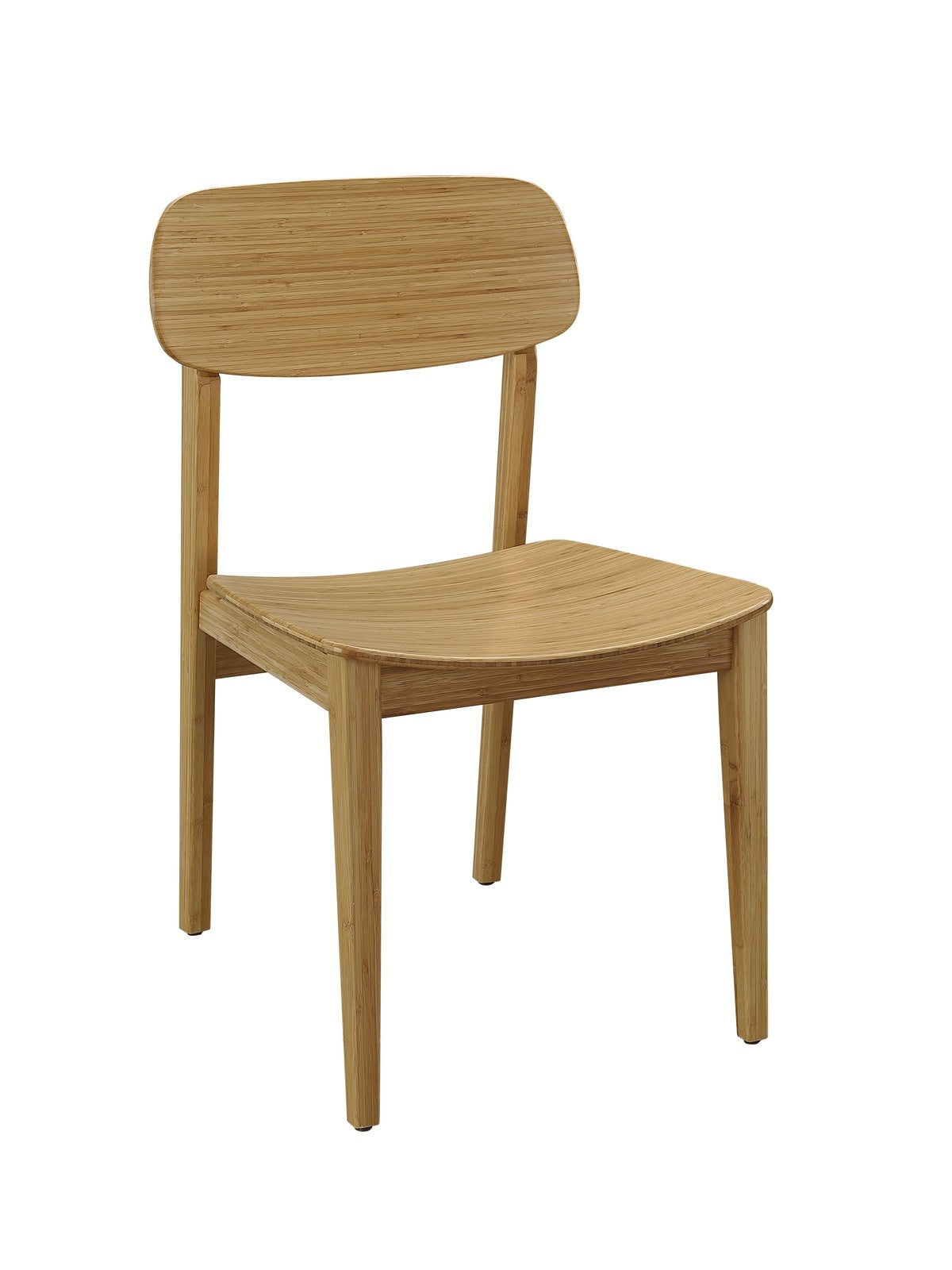 Modern wooden dining chair by Greenington in natural bamboo, sustainable furniture by Comosum