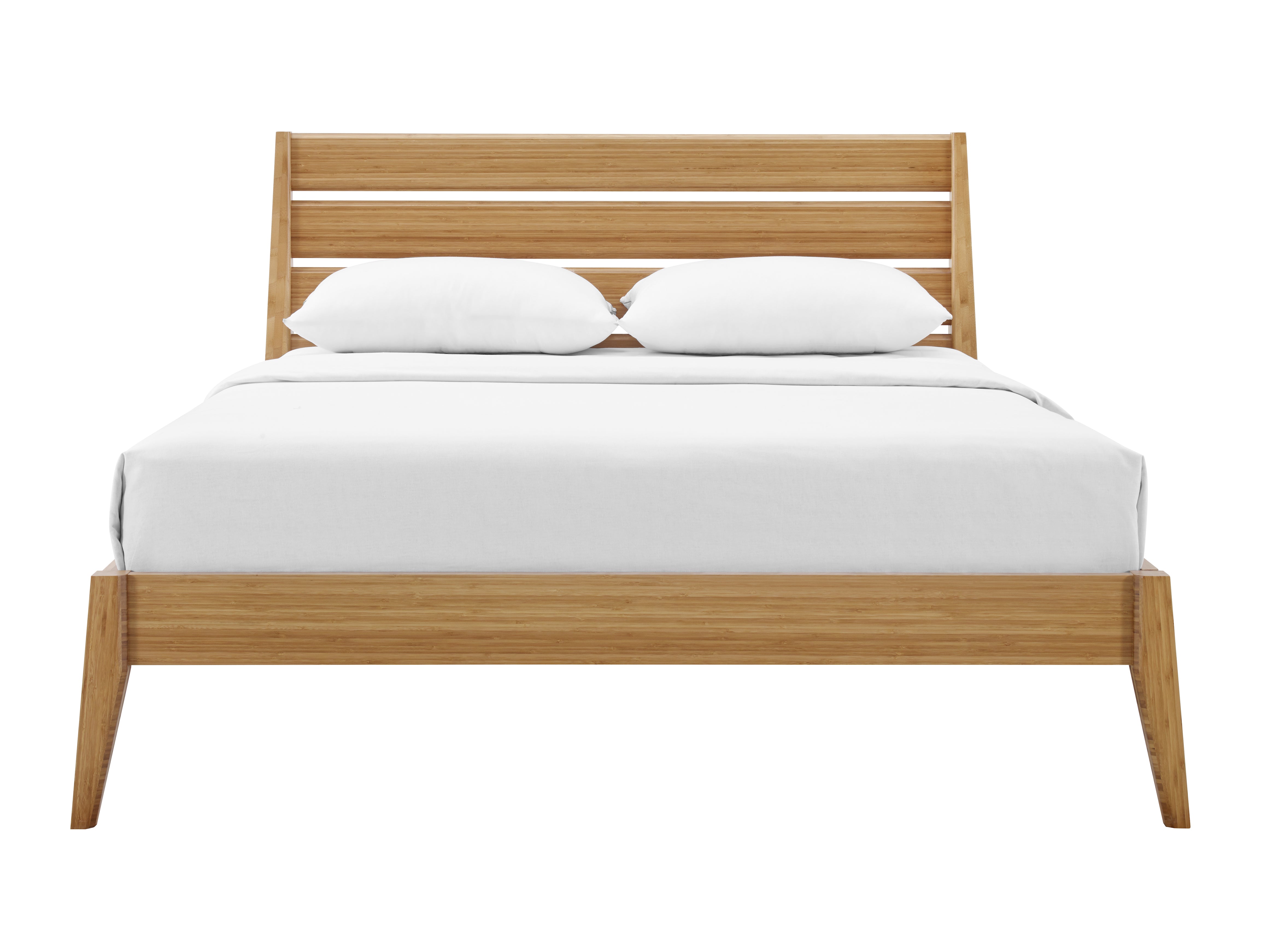 Sienna Queen Platform Bed in caramel bamboo by Greenington, eco friendly furniture from Comosum