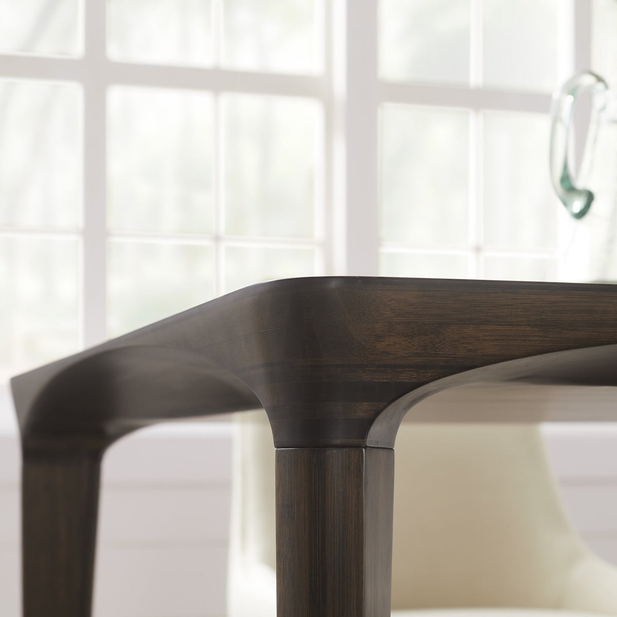 Greenington Marseilles Dining Table in Black Walnut, moso bamboo