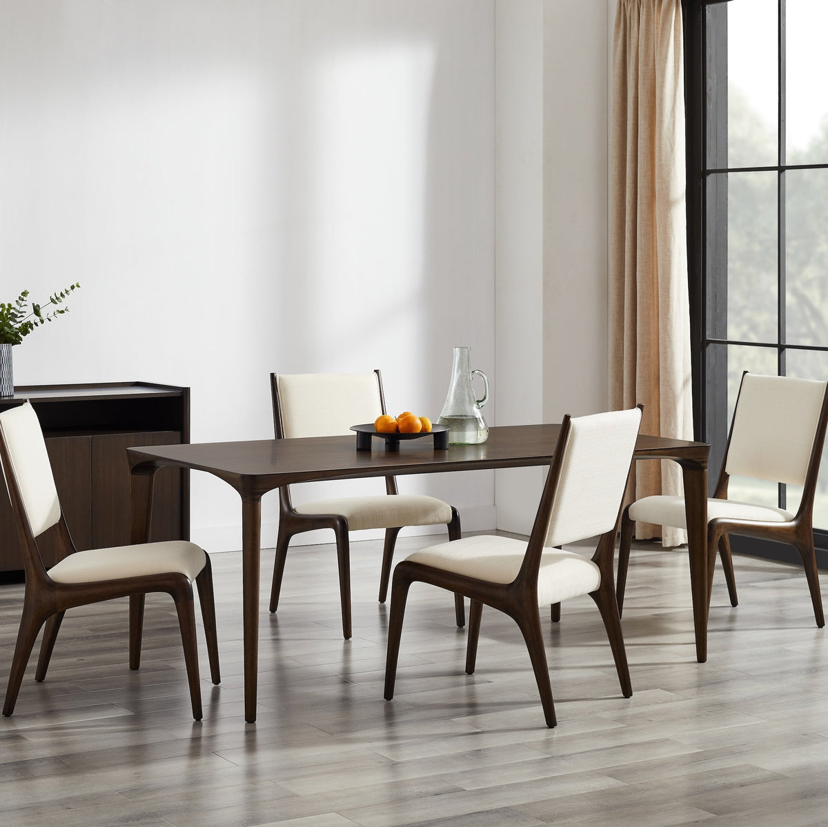 Greenington Marseilles Dining Table in Black Walnut, moso bamboo