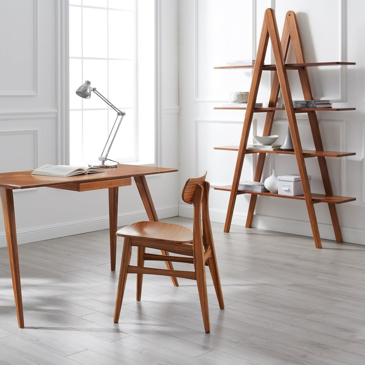Greenington Studio Plus Bookshelf in Amber, moso bamboo