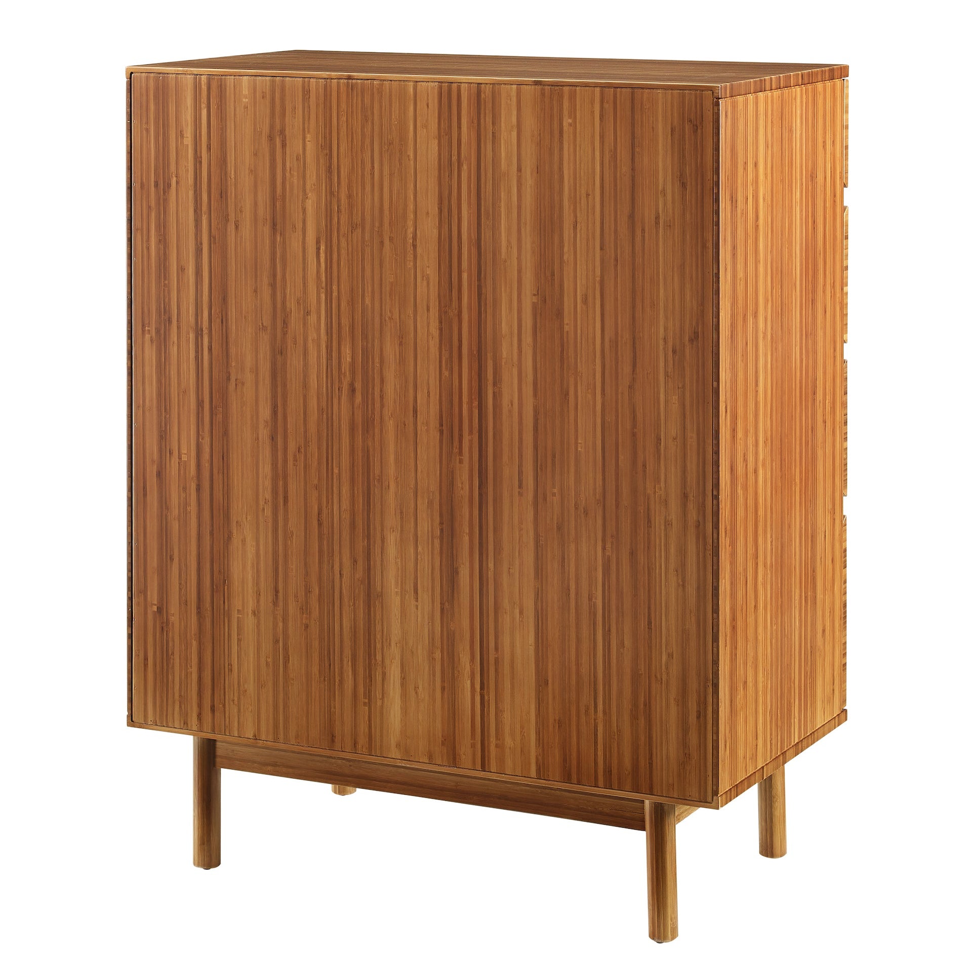 Greenington Ventura 4 Drawer Double Chest in Amber, GREENGUARD Gold certified moso bamboo