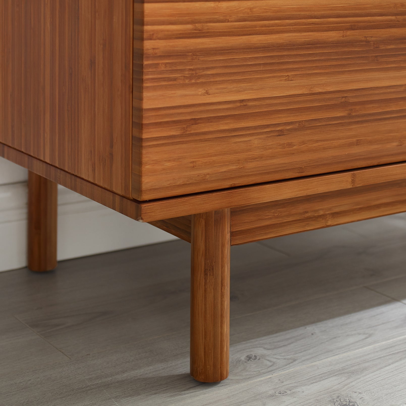 Greenington Ventura 4 Drawer Double Chest in Amber, GREENGUARD Gold certified moso bamboo