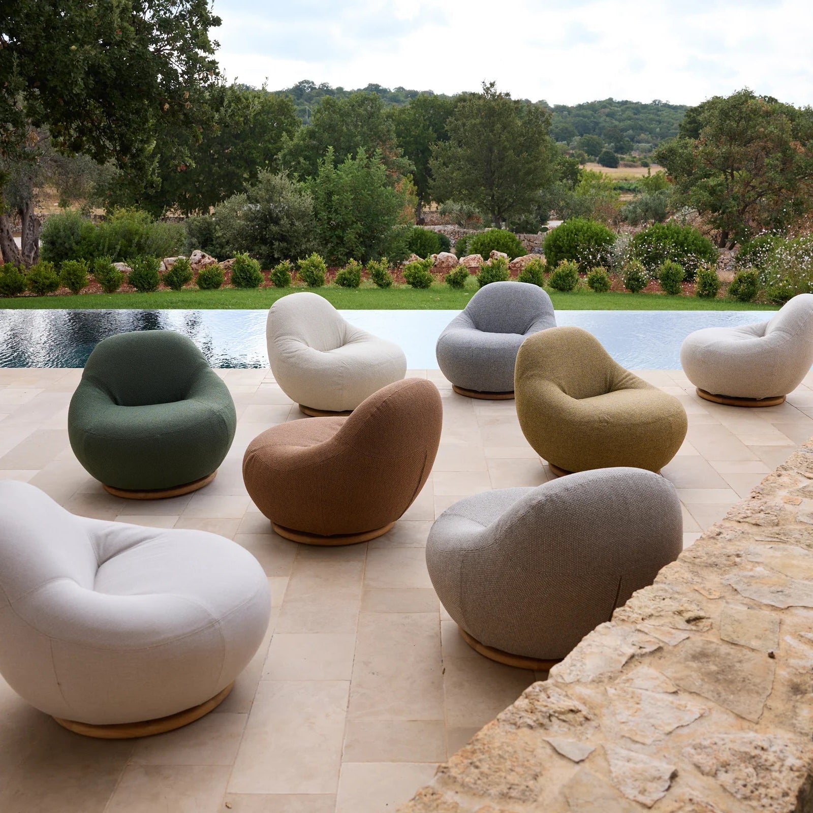 Gem Lounge Chair with Teak Swivel