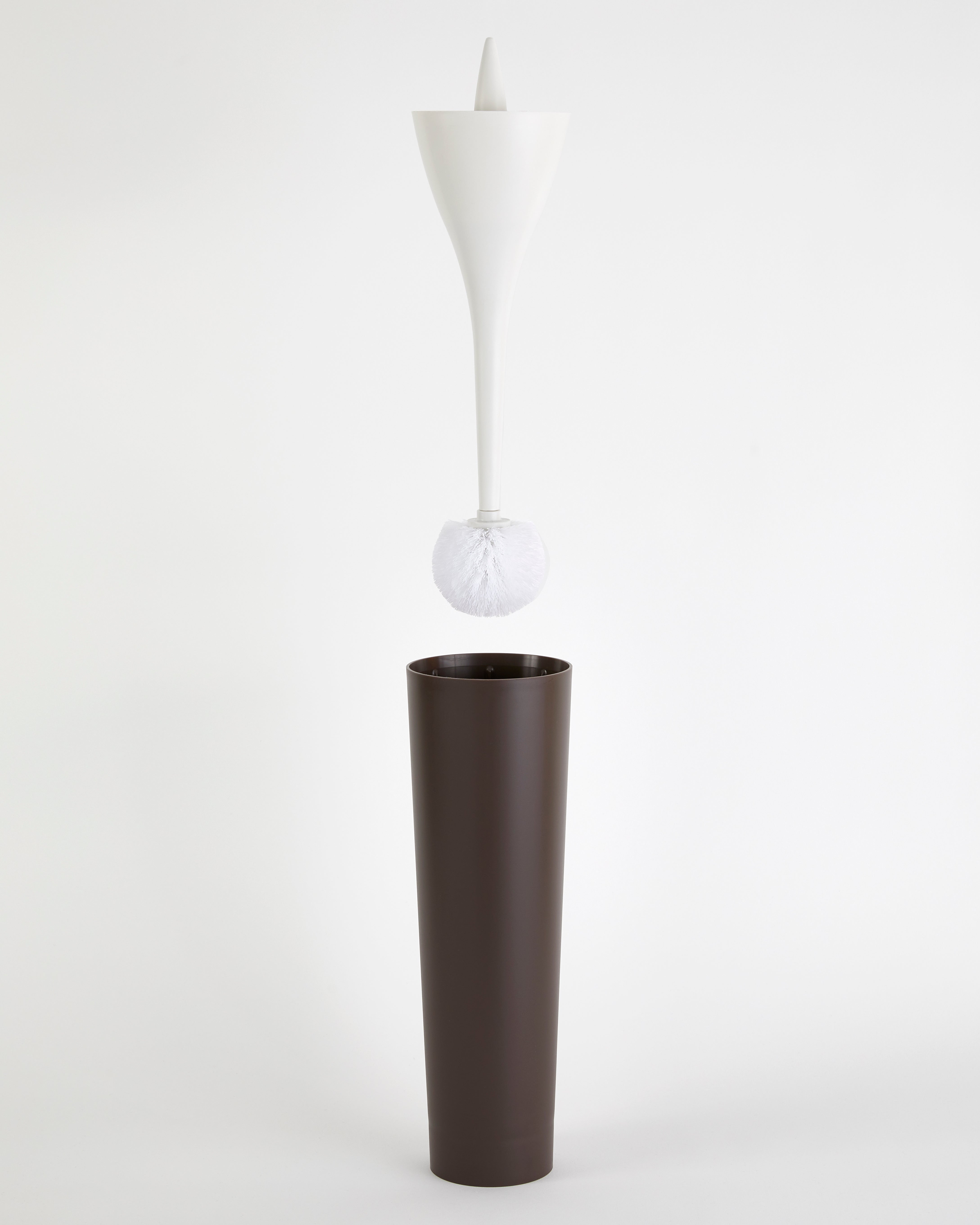 Heller Excalibur Toilet Brush in Chocolate, recyclable polyethylene
