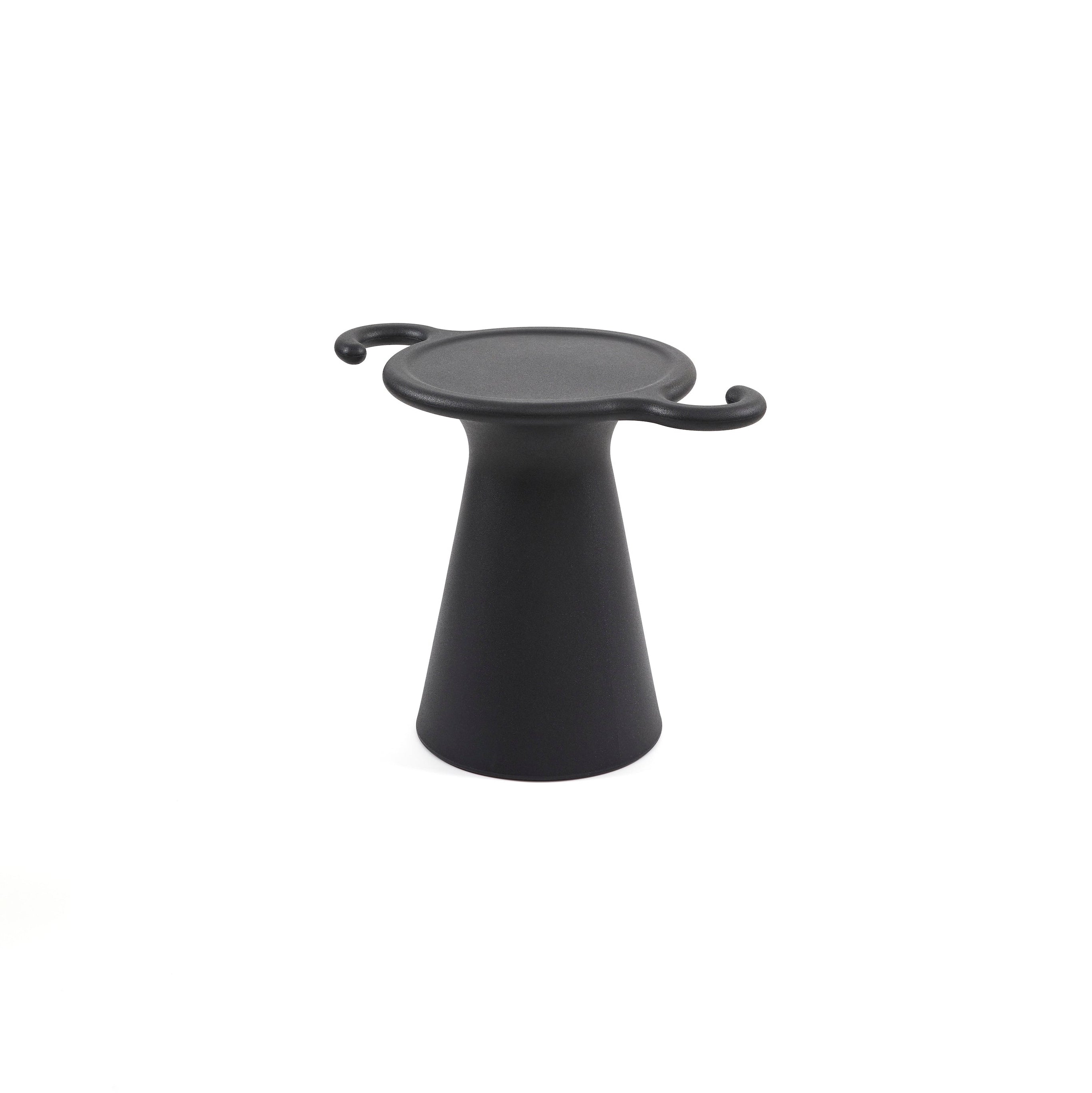 SOS black side table by Heller, eco friendly outdoor furniture featured at Comosum