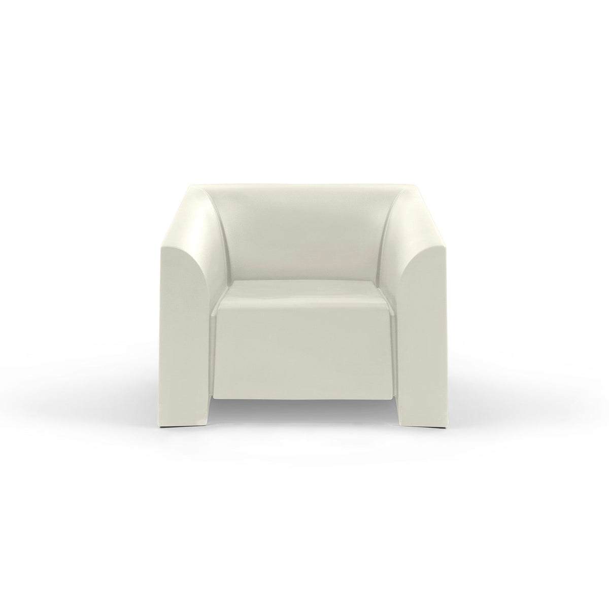 Heller MB1 Lounge Chair in White, recyclable polyethylene, designed by Mario Bellini, Compasso d'Oro winner