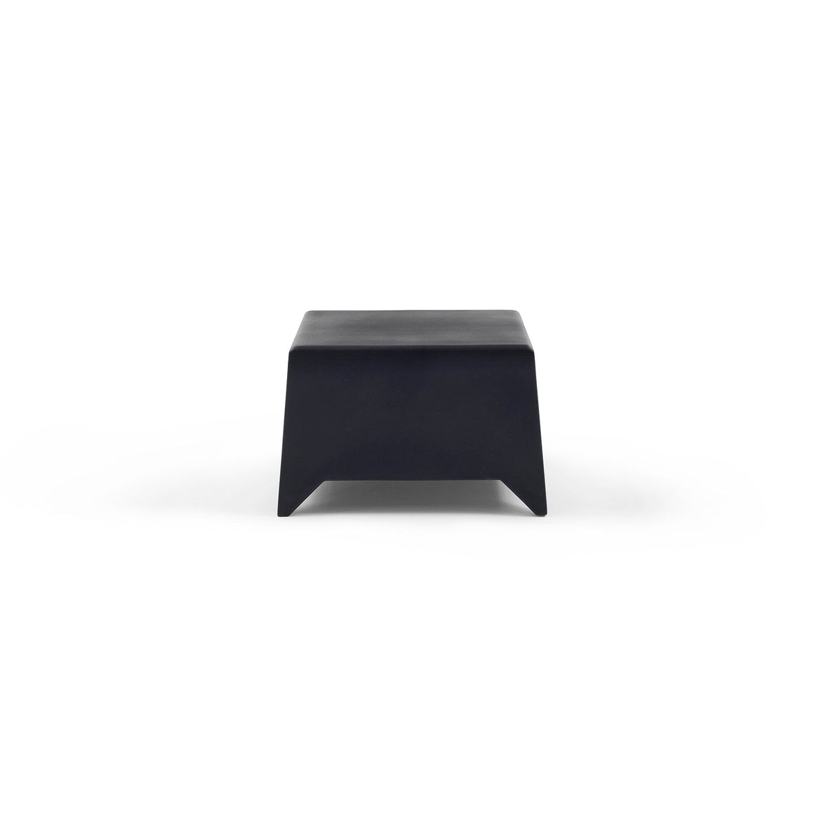 Heller MB5 Ottoman Table in Dark Grey, recyclable polyethylene, designed by Mario Bellini, Compasso d'Oro winner