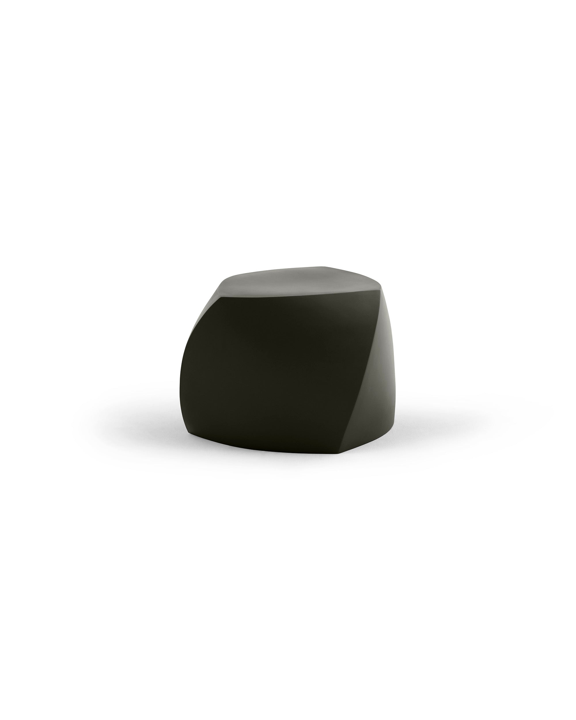 Right Twist Cube in black by Heller, sustainable outdoor accent featured at Comosum