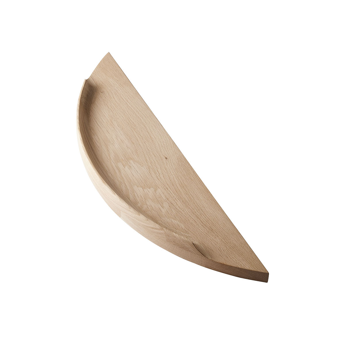 Aakjaer Arcus Shelf Small in white oiled oak, seen from above