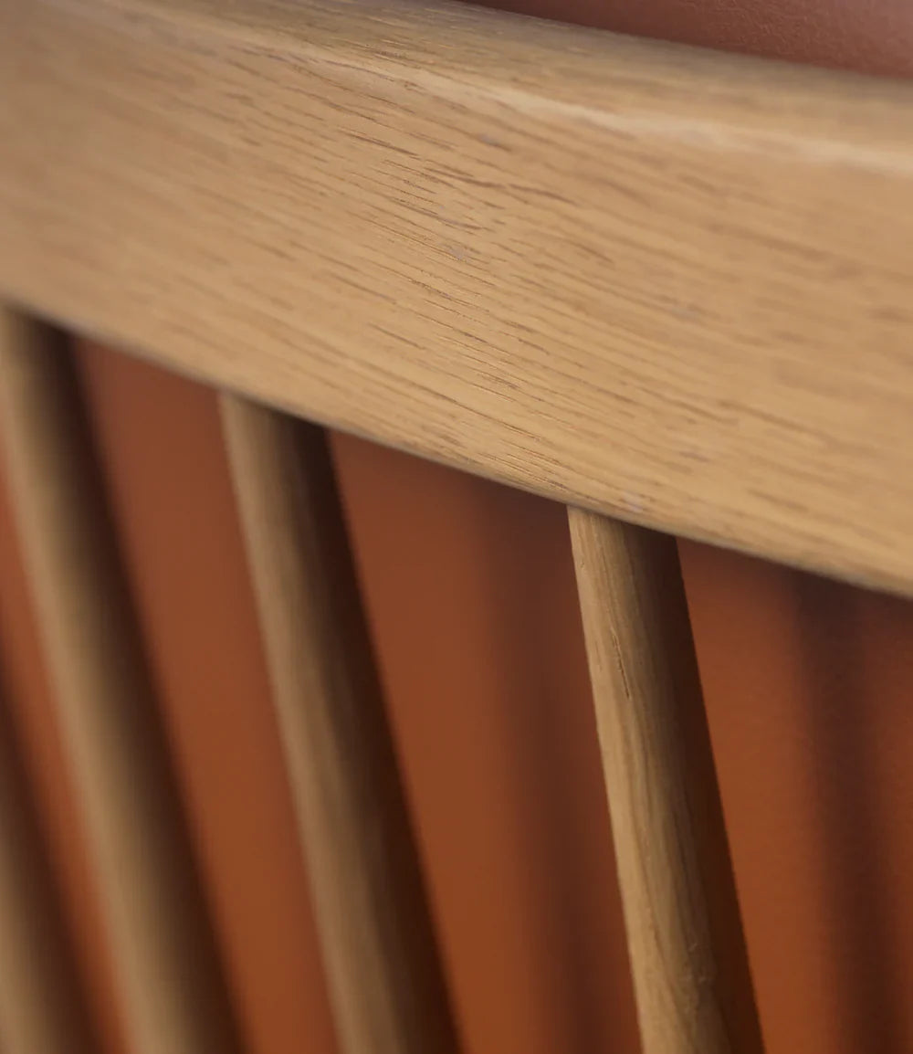 FDB Møbler Armchair in solid oak (cognac), designed by Ole Jørgensen