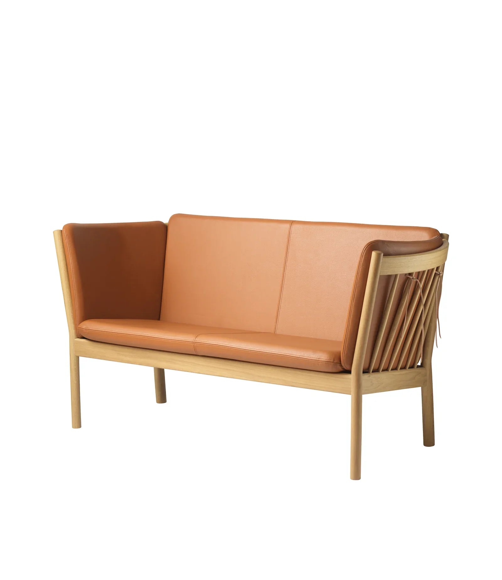 FDB Møbler 2-Person couch in solid oak (cognac), designed by Ole Jørgensen