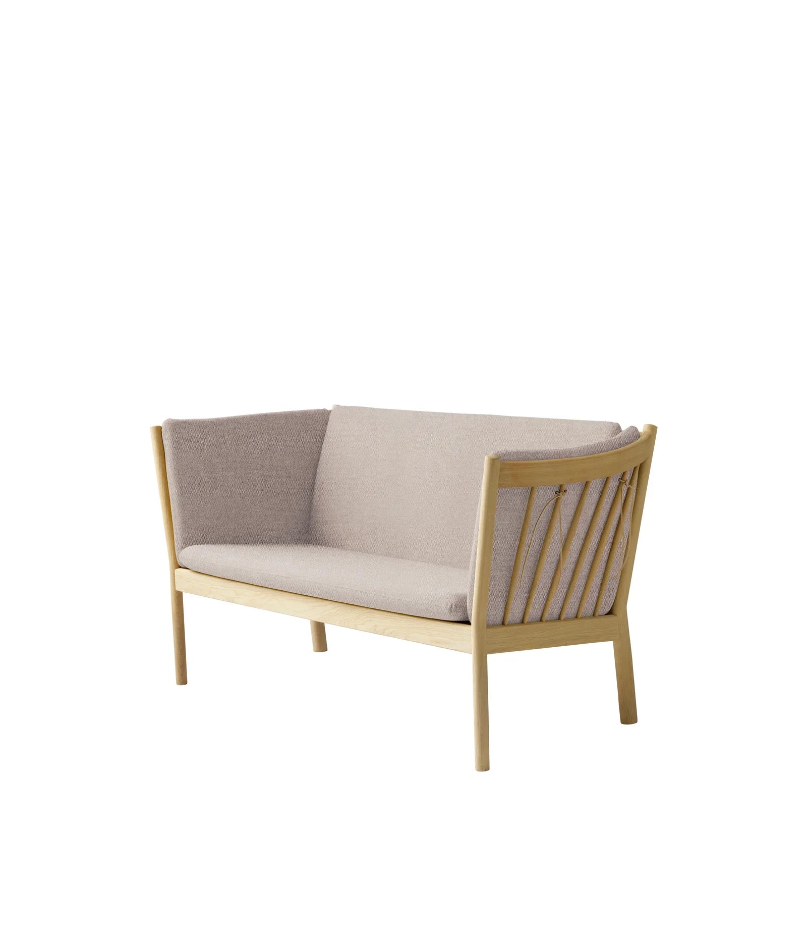 FDB Møbler 2-Person couch in solid oak (light grey), designed by Ole Jørgensen