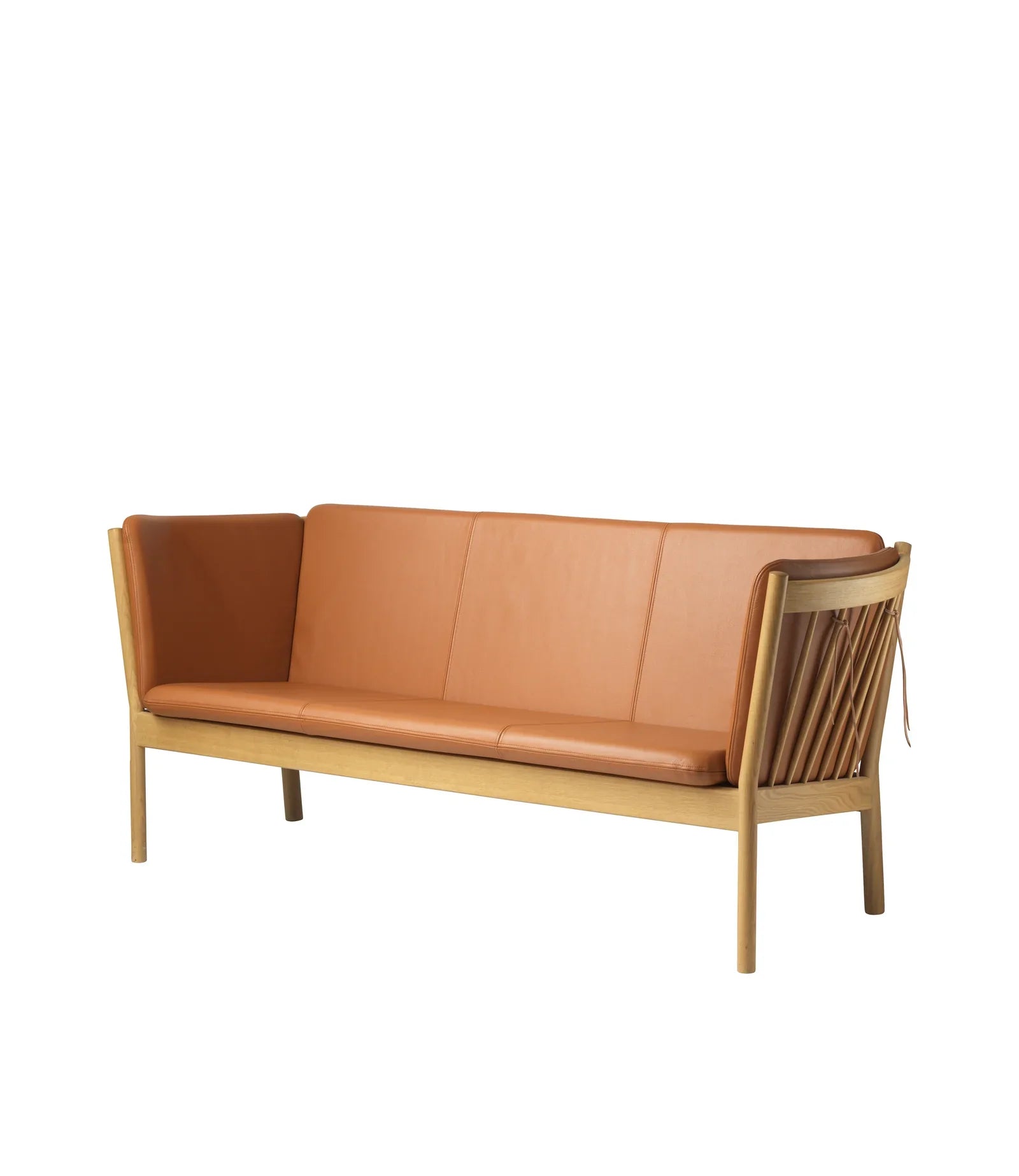 FDB Møbler 3-Person couch in solid oak (cognac), designed by Ole Jørgensen