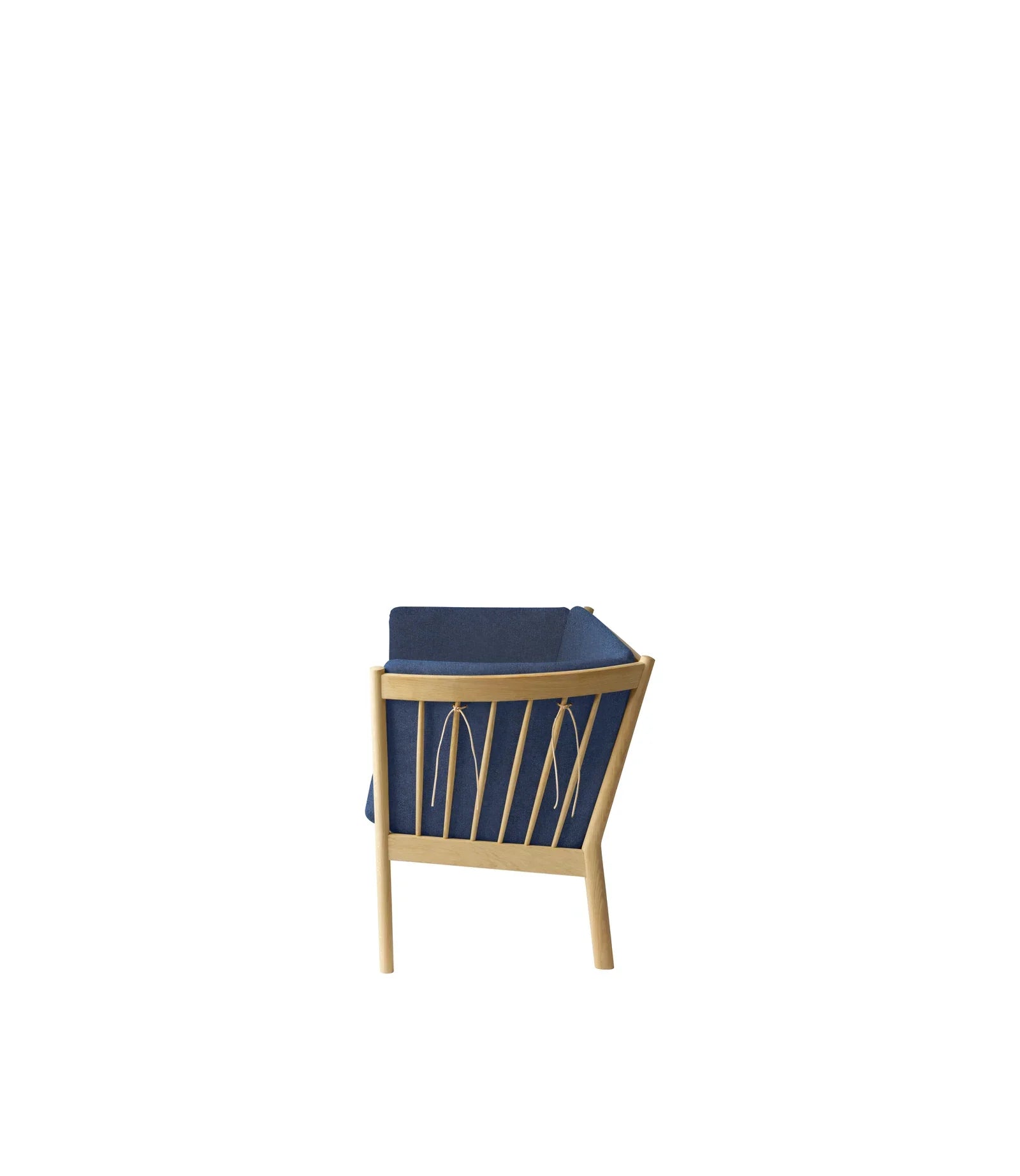FDB Møbler 3-Person couch in solid oak (dark blue), designed by Ole Jørgensen
