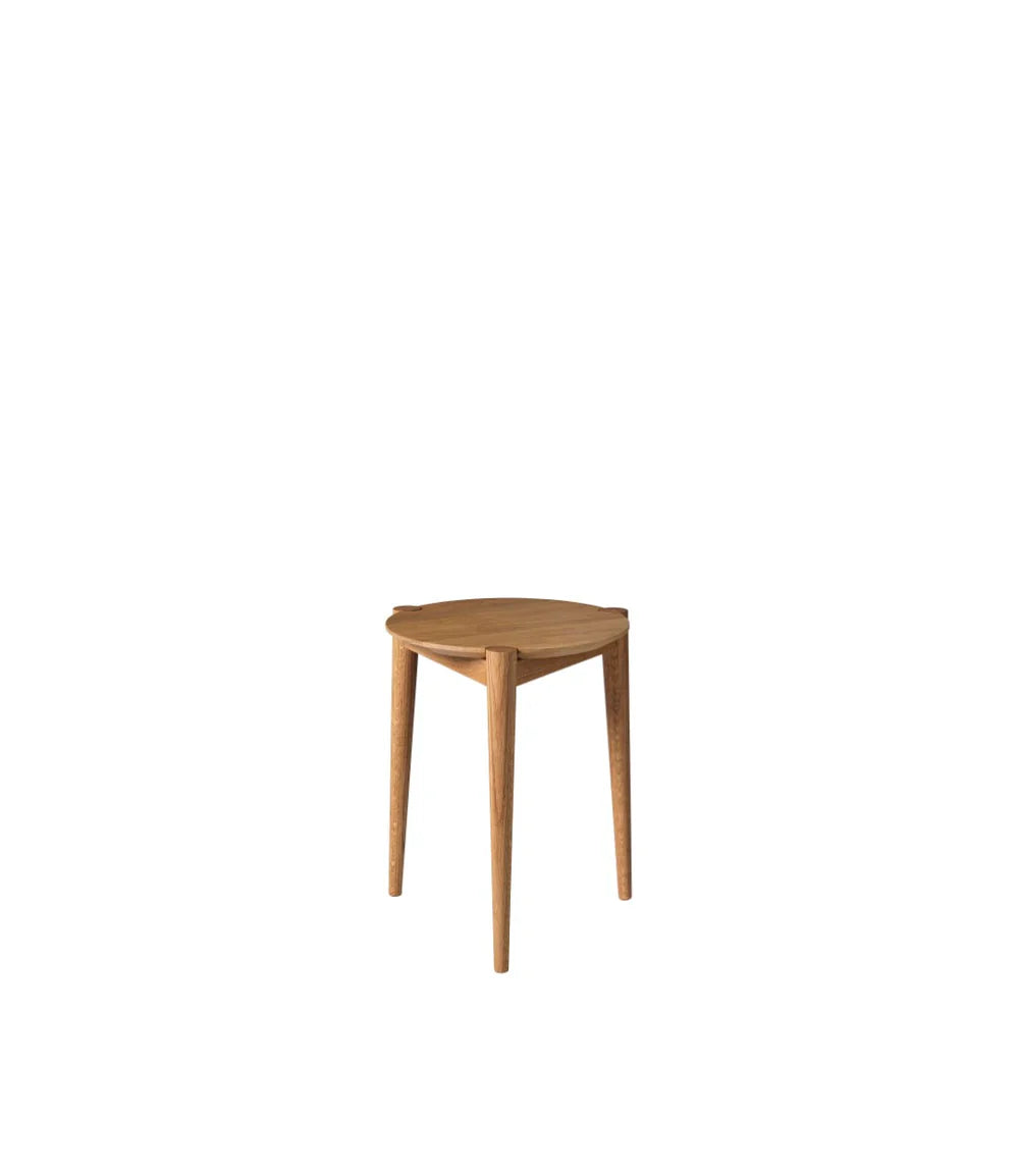 FDB Møbler Søs Stool in oiled solid oak, designed by Stine Weigelt
