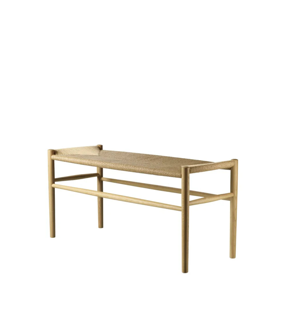 FDB Møbler Piano benchled in natural solid oak, designed by Jørgen Bækmark
