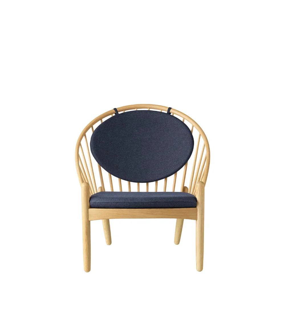 FDB Møbler Jørna Chair in solid oak (dark blue), designed by Poul M. Volther