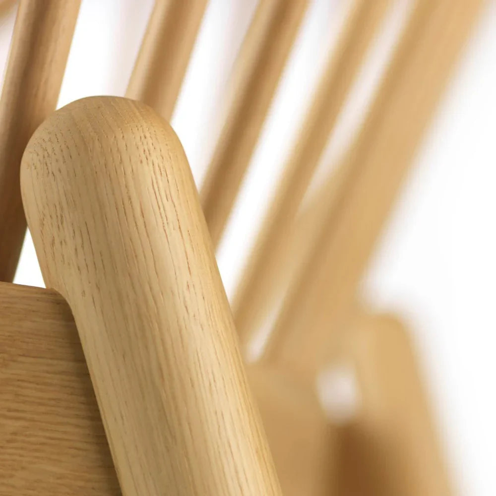 FDB Møbler Jørna Chair in solid oak (red), designed by Poul M. Volther