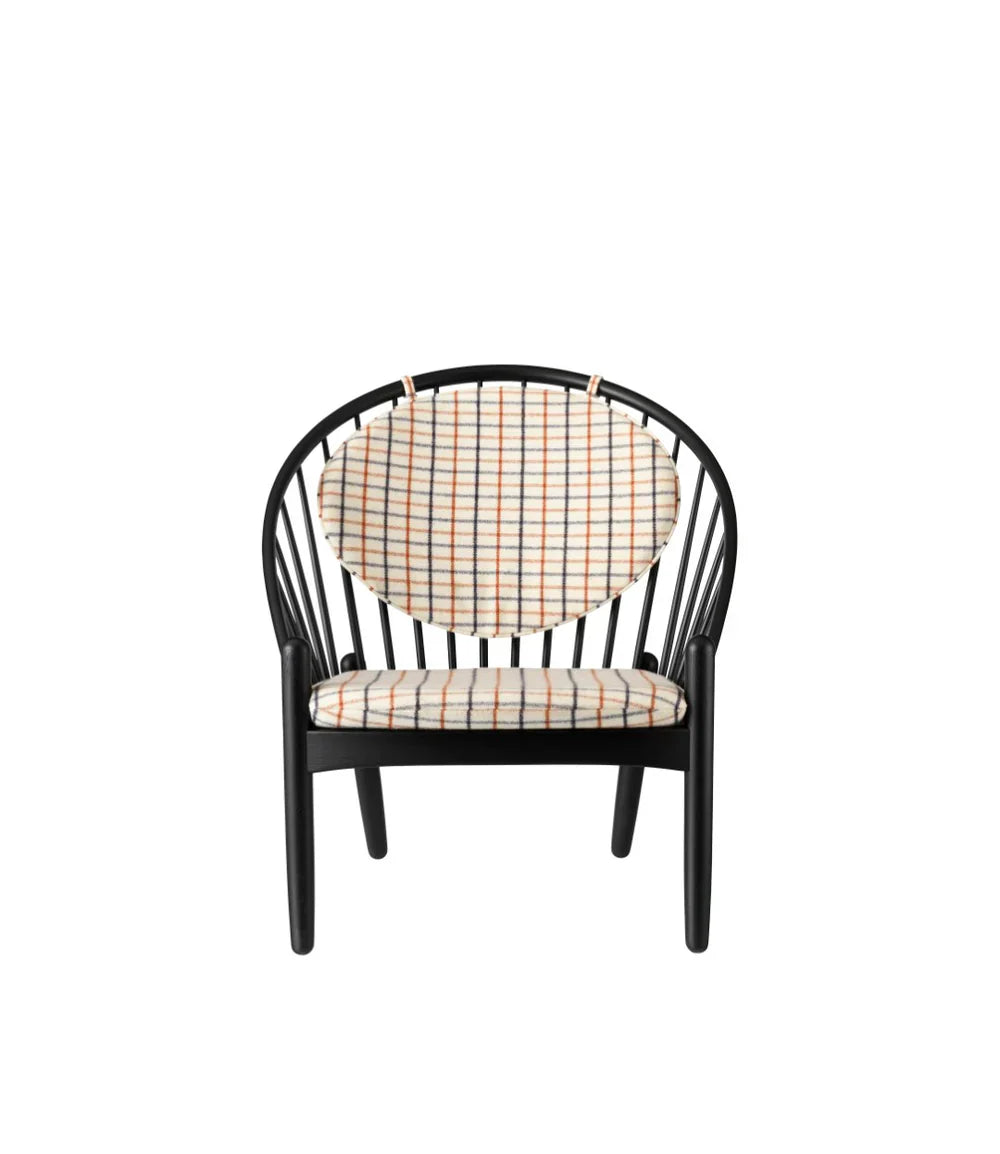 FDB Møbler Jørna Chair in jet black (red), designed by Poul M. Volther