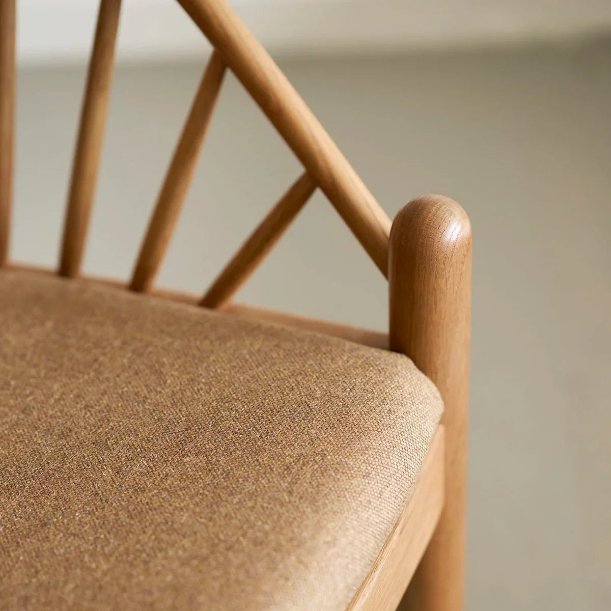 FDB Møbler Jørna Chair in smoked solid oak (brown), designed by Poul M. Volther