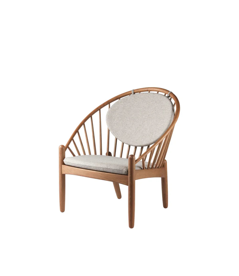FDB Møbler Jørna Chair in smoked solid oak (light grey), designed by Poul M. Volther