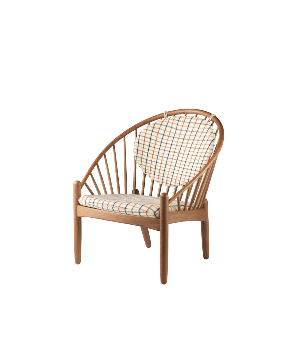 FDB Møbler Jørna Chair in smoked solid oak (red), designed by Poul M. Volther