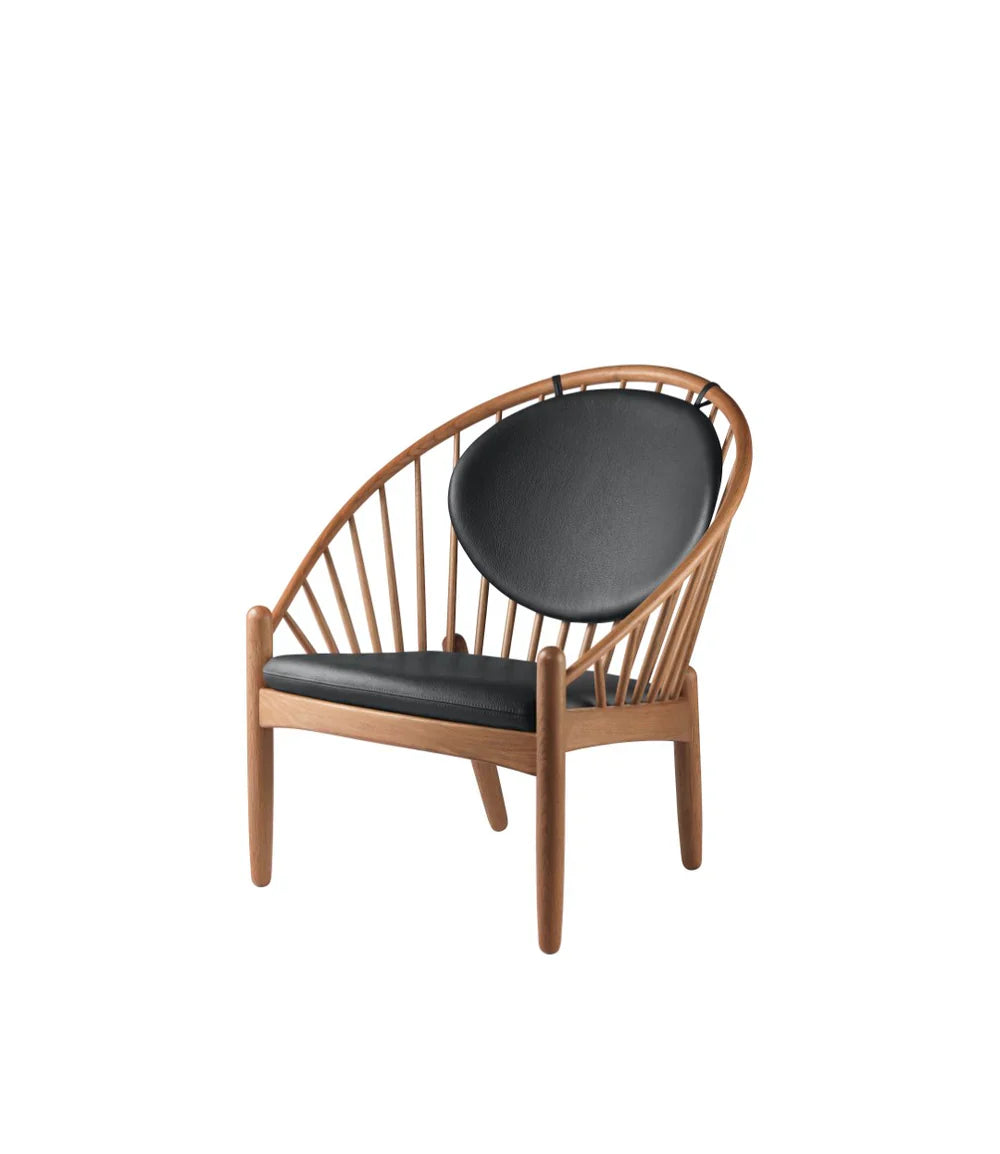 FDB Møbler Jørna Chair in smoked solid oak (black), designed by Poul M. Volther
